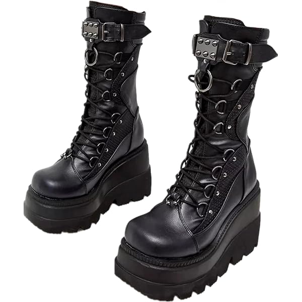 靴 Y's SMOOTH LEATHER PLATFORM ZIP UP BOOTS Sinclair Max Pisa Leather Platform Boots in Black | Dr. Martens