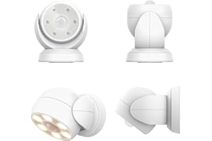 HONWELL Battery Operated Motion Sensor Light Outdoor Wireless Waterproof Spotlight Motion Detector Security Light, Light Sensor Auto On Off for Porch Stair Hallway Garage Wall Shed House Door (1Piece)