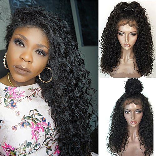 Jessica Hair Full Lace Wigs Human Hair Wigs For Black Women Curly Brazilian Virgin Hair Glueless with Baby Hair (20 inch with 150% density)