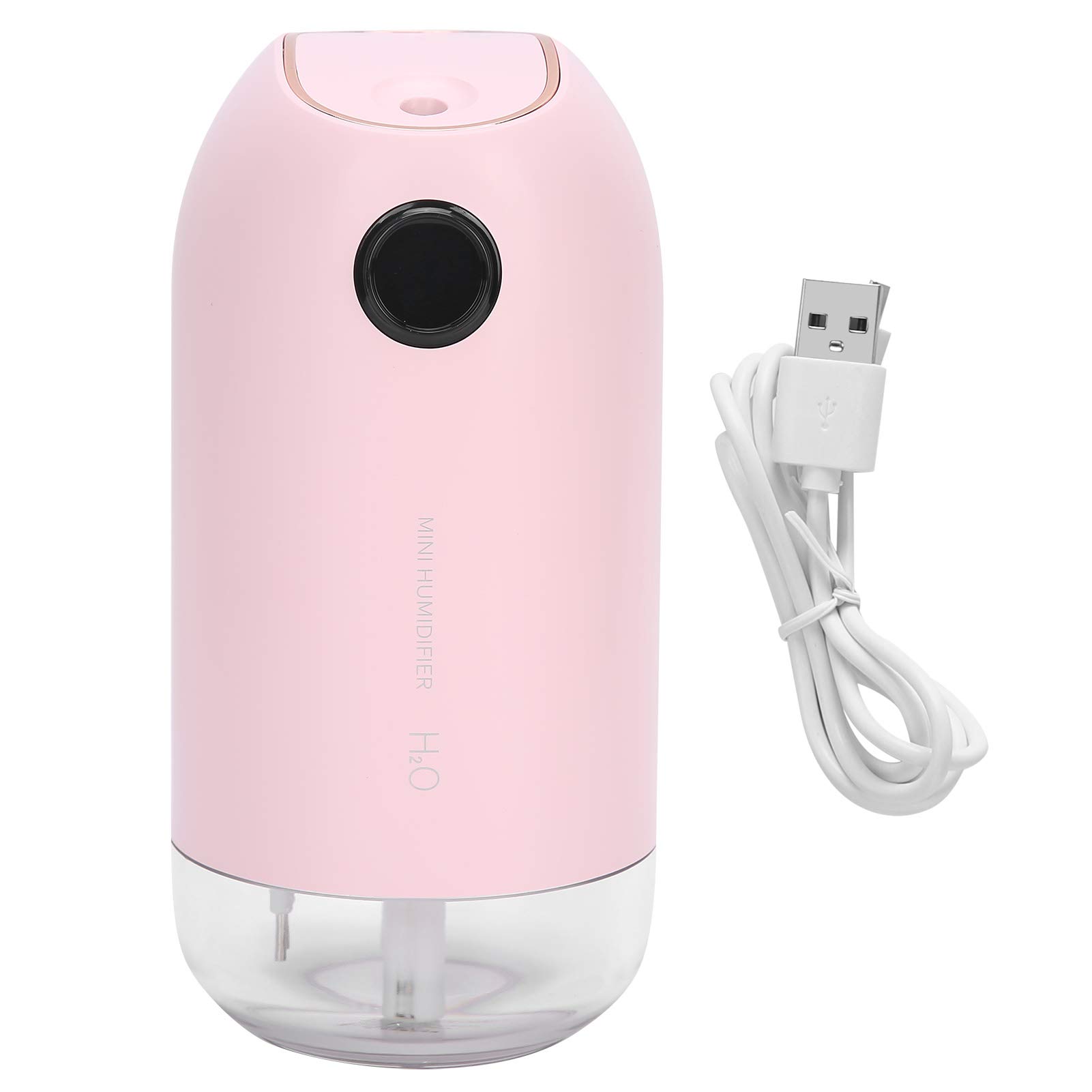 Mini Air Humidifier, 500ml Portable Cool Misting Humidifier USB Rechargeable Mist Fogger Maker with Night Light for Home Office Car