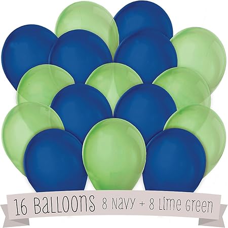 pics Navy Blue And Green Balloons navy and lime green birthday party latex balloons 16 ct