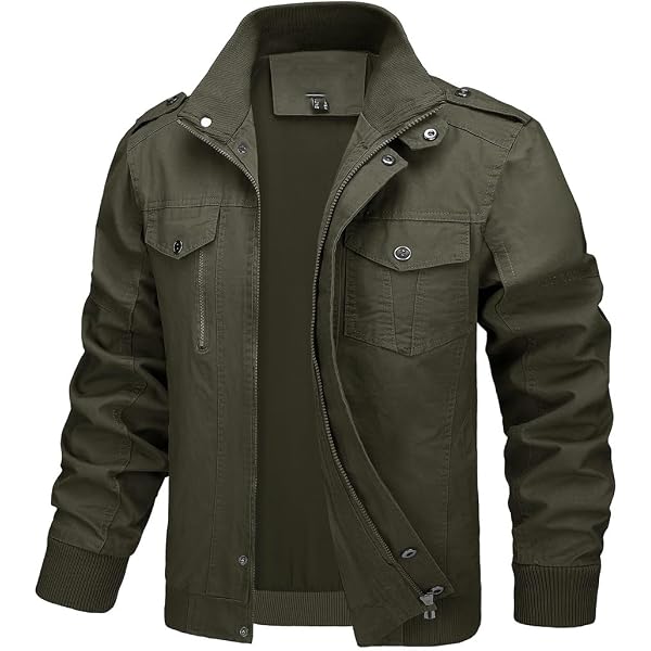 ジャケット・アウター Jentlouis Padded Stand Collar Blouson M Mens Button Stand Collar Full Zip Jacket Lightweight Solid Color