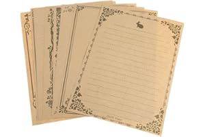 8 Sheets Lined Letter Paper Writing Pad Stationery Calligraphy Paper Retro Drawing Sketch Blank Paper Assorted Letter Writing