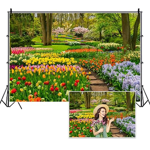 DORCEV Spring Forest Park Photography Backdrop