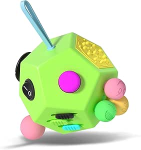 Amazon Com Fidget Dodecagon 12 Side Fidget Cube Relieves Stress And Anxiety Anti Depression Cube For Children And Adults With Autism B1 Green Toys Games