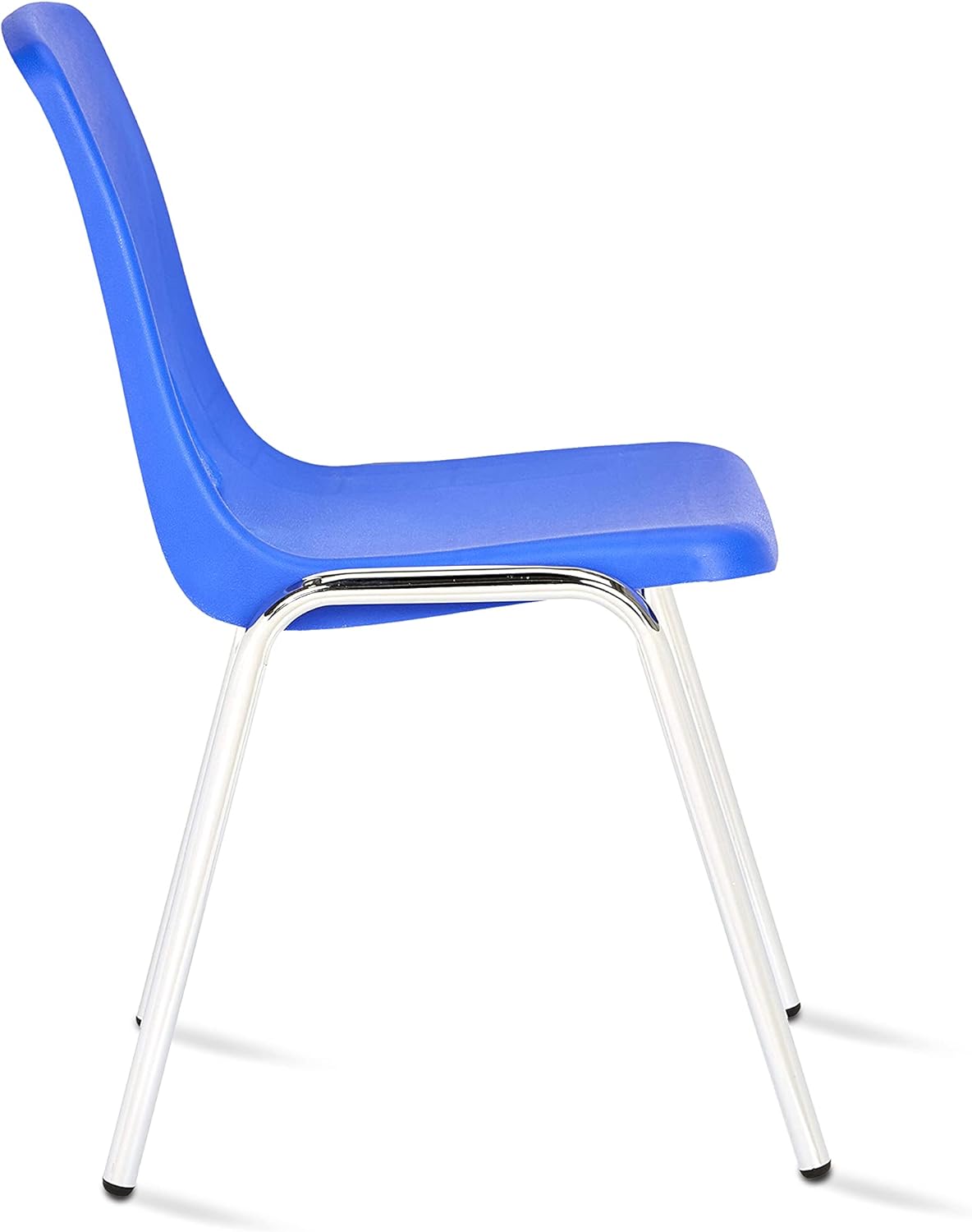  Basics School Classroom Stack Chair, 14-Inch Seat Height - 6-Pack, Chrome Legs, Blue: Industrial & Scientific