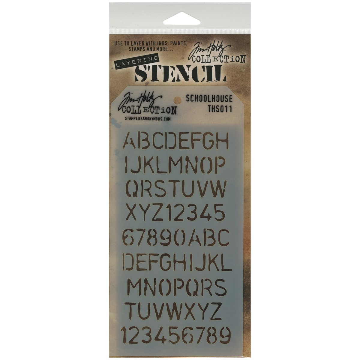 Stampers Anonymous Tim Holtz Layered Stencil 4.125-inch x 8.5-inch, Schoolhouse