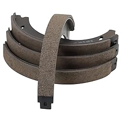 TRQ Rear Parking Brake Shoe Set Compatible with