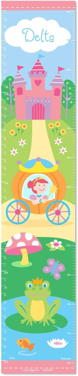 Princess Personalized Wall Decal Growth Chart By Olive Kids