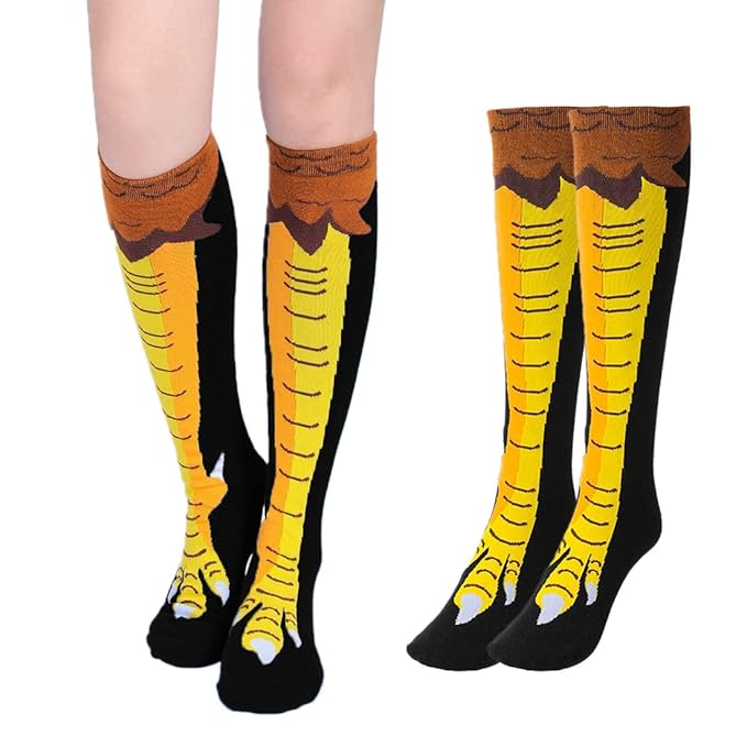 Crazy Funny Chicken Legs Socks Chicken Socks, Novelty Socks Gag Gifts Amazon.in Clothing