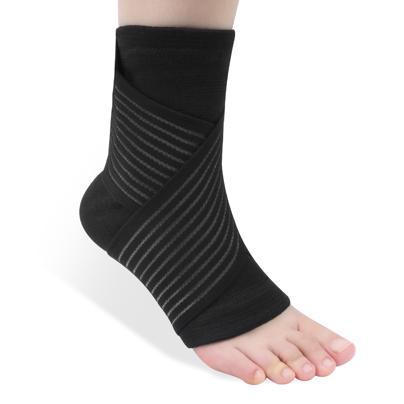 ACWOO Ankle Brace, Ankle Support for Sprained Ankle and Ligament Damage, Plantar Fasciitis Relief Achilles Tendonitis Brace Wrap for Pain & Compression, Ankle Support Brace for Women & Men