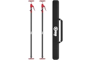XINQIAO Third Hand Tool Support System, Premium Steel Support Rod with 154 LB Capacity for Cabinet Jack, Drywall Jack & Cargo Bars, 49.2 IN-114.2 in Long, 2 PCs