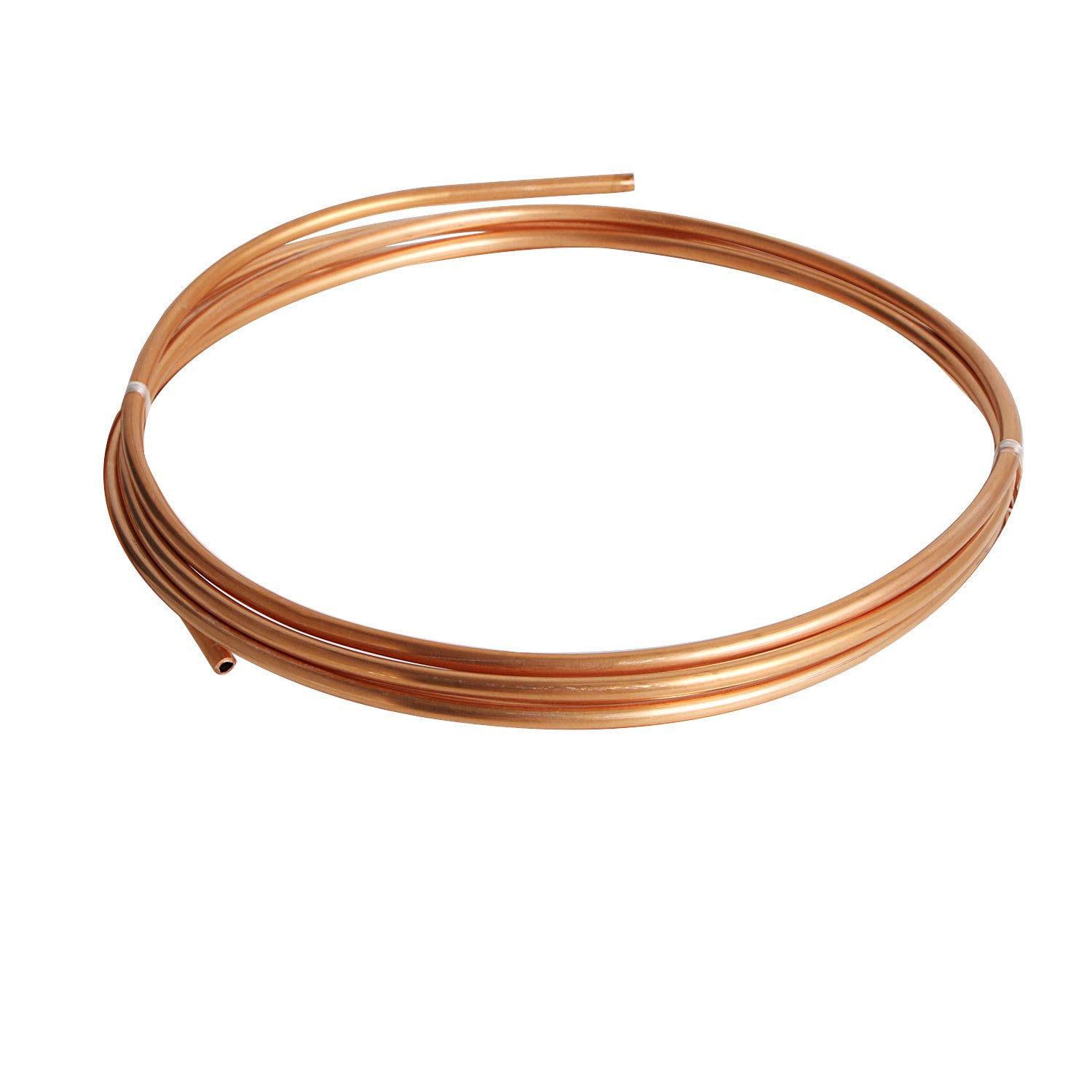 Aopin Red Copper Refrigeration Tubing ID 4mm / 4/25" x OD 5mm / 1/5" Hollow Copper Tubing - 2m / 6.56 Ft / 79 in Length for Refrigerator Capillary Tubing, Cooling Systems