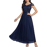 DRESSTELLS Formal Dress for Women 2026, Long Wedding Guest Bridesmaid Church Evening Cocktail Party Prom Lace Dresses
