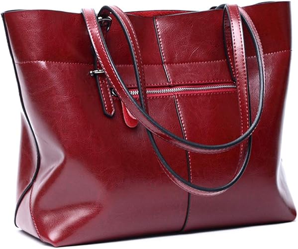 Amazon Co Jp 牛革のカバン 女性用の柔らかい皮のショルダーバッグ シンプルな女性用のカバン 本革の女性用のカバン 大きいカバン 斜めのショルダーバッグ 31 レッド シューズ バッグ