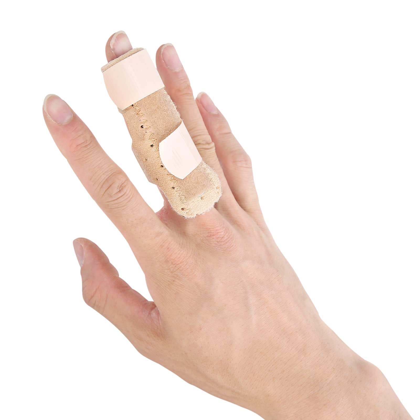 Yosoo Health Gear Adjustable Finger Splint, Finger Support Splint Finger Sprain Brace with Built-in Aluminum Bar, Trigger Finger Splints for Middle Index Ring Finger Broken Fingers