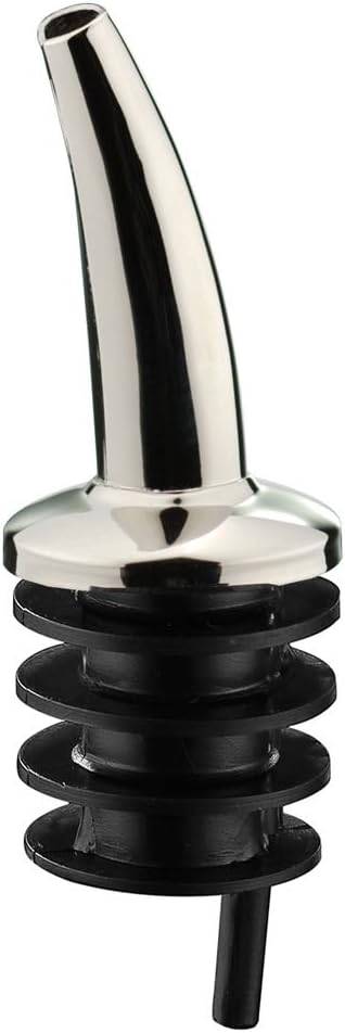 Westmark 2 Spirituosen-Ausgießer für Flaschen, Mit Luftröhrchen, Kunststoffkorken/Messing, Nickelfrei, Classic-Gastro, Schwarz/Silber, 43722280