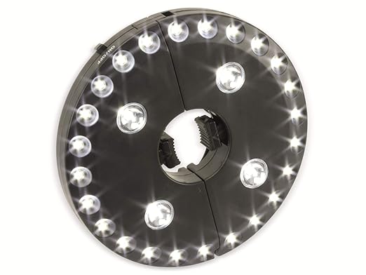 LED-Sonnenschirmbeleuchtung, WS-9812, schwarz