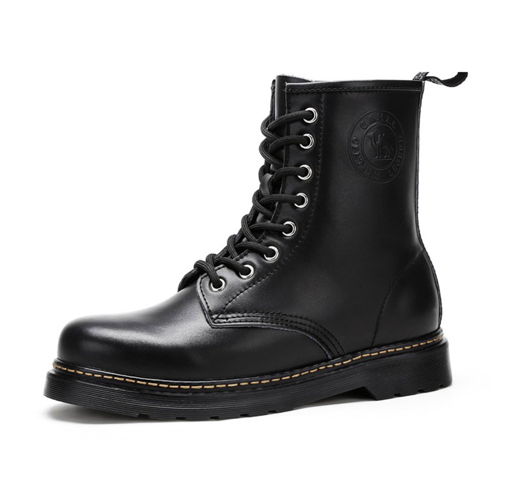 CAMEL CROWN Martin Bottes Homme Femme Bottines À Lacets en Cuir Véritable Automne Hiver Chaussures Classiques Bottes de Moto