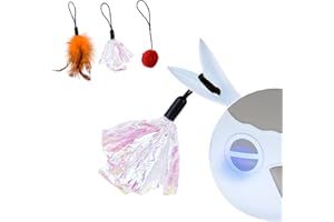 ORSDA 3 PCS Replacement Refills, Cat Toys Feather Tail,Crinkle Balls, Pom Pom Balls for Cat Ball Toys for Indoor Cats(3 PCS A