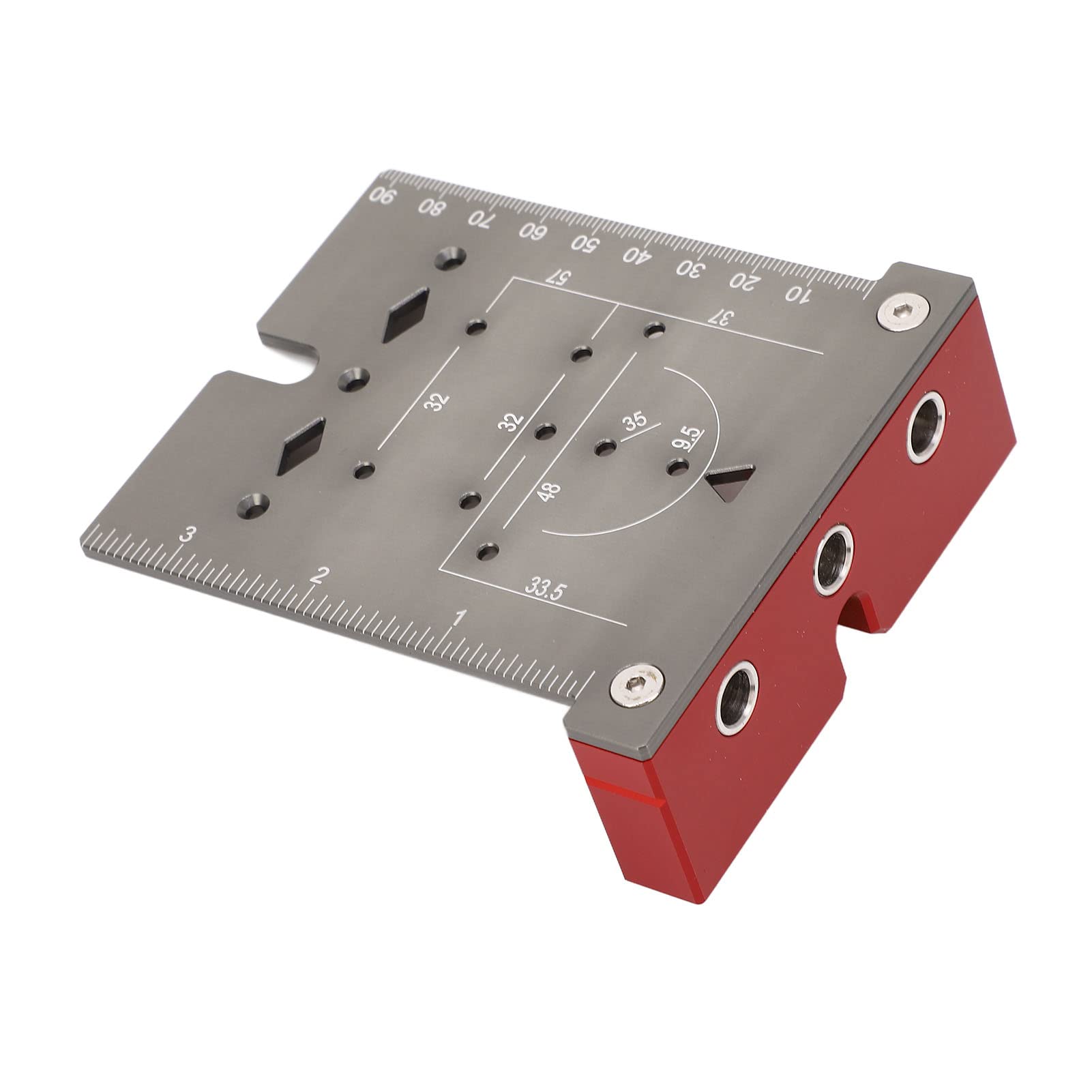 35mm Hinge Punch Locator Hinge Boring Jig Adjustable Margin Marker Positioning Plate Hinge Drilling Jig Guide Hinge Opening Aid (Large Size)