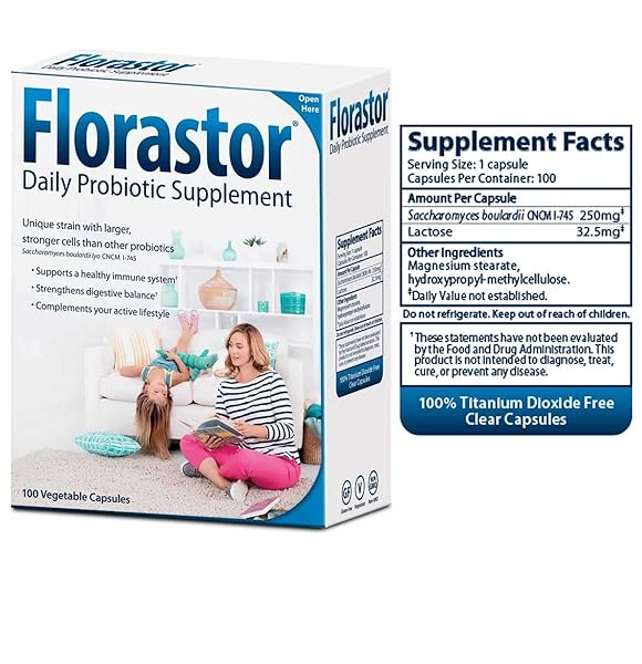 FLORASTOR DAILY PROBIOTIC SUPPLEMENT FOR WOMEN AND MEN, PROVEN TO SUPPORT DIGESTIVE HEALTH, SACCHAROMYCES BOULARDII CNCM I-745 (54 CAPSULES), PACK OF 3