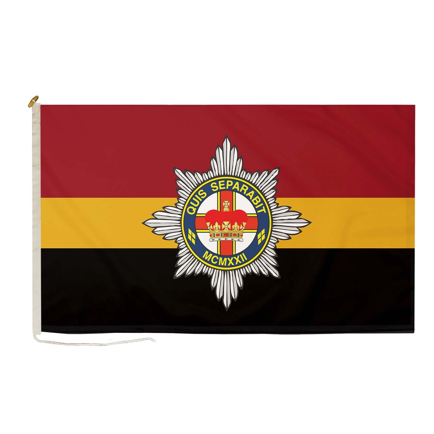 DuraFlag 4th/7th Royal Dragoon Guards Style A Small Courtesy Flag 3ft x 2ft (90cm x 60cm) Premium Quality Regimental Flag with Rope & Toggle, Durable Polyester