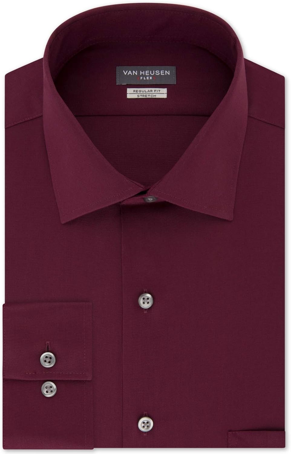 Van Heusen Men's Dress Shirt Flex Regular Fit Solid at  Men’s Clothing store