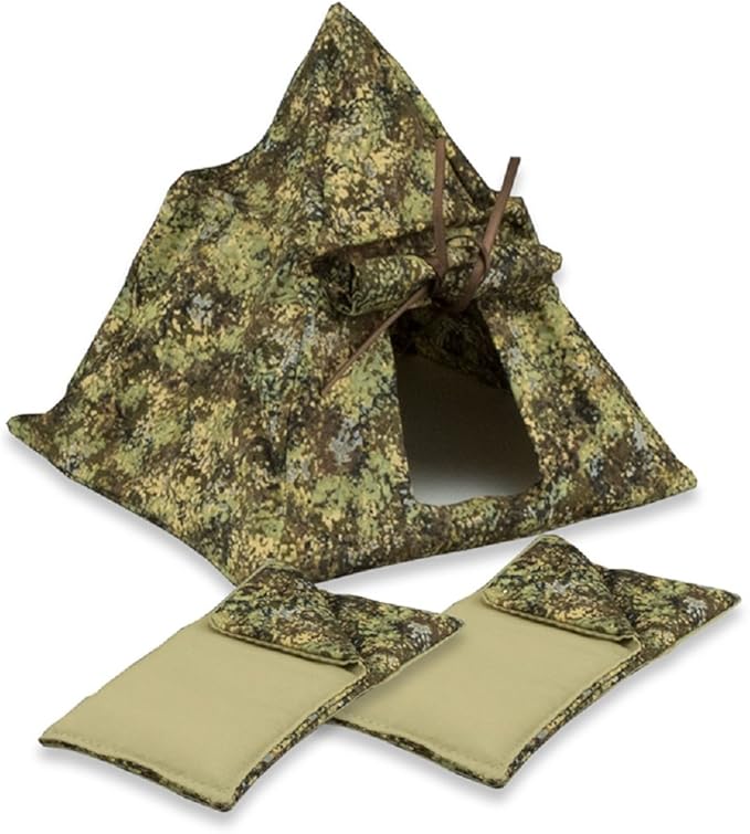 ドールハウスミニチュア1 12スケールテントwith 2 Sleepingバッグ 迷彩 家具 おもちゃ Amazon