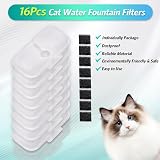Fentar 16Pcs Cat Water Fountain Filters Set 8 Activated Carbon 8 Foam view 7