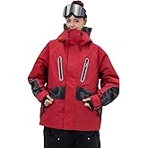 SNOWVERB Womens Mens Glow Reflective Camo Snow Jackets Waterproof Insulated Ski Coats Snowboard Mountain Jackets with Hood