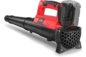 3D VO INN Leaf Blower for Milwaukee 18V Battery, 450CFM Electric Leaf Blower with 130MPH, Copper Motor, Handheld for Lawn Care, Yard (Battery Not Included) (Red)