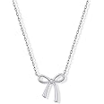 PAVOI 14K Gold Plated Dainty Cubic Zirconia Pendant Necklace for Women | Dot, Elephant, Butterfly, Pineapple, Lock, Knot, Palm Tree, Bow, Smiley Pendant | Layering Chain Necklaces