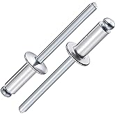 Wensilon (250Pcs) 3/16"x1/2" Aluminum blind pro Rivets,Aluminum Grip and Steel Mandrel