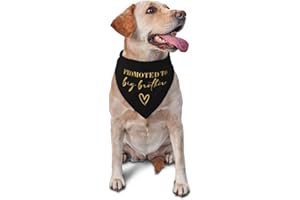 vercosee Promoted to Big Brother Dog Bandana Gender Reveal Dog Bandana Reversible,Photo Props Accessories,Gift for Dog Lover Owner (Golden)