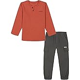 Lucky Brand boys 2pc Knit Woven Pant Set