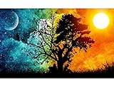 Blxecky 5D DIY Diamond Painting,By Number Kits Crafts & Sewing Cross Stitch，Wall stickers for living room decoration,Starry sky(30X45CM/12X18inch)