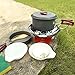 EZOWare Camping Cookware Mess Kit 8 Piece, Lightweight Aluminum Cookware Cooking Pan Pot Set for Outdoor Backpacking Camping Hiking Picnic