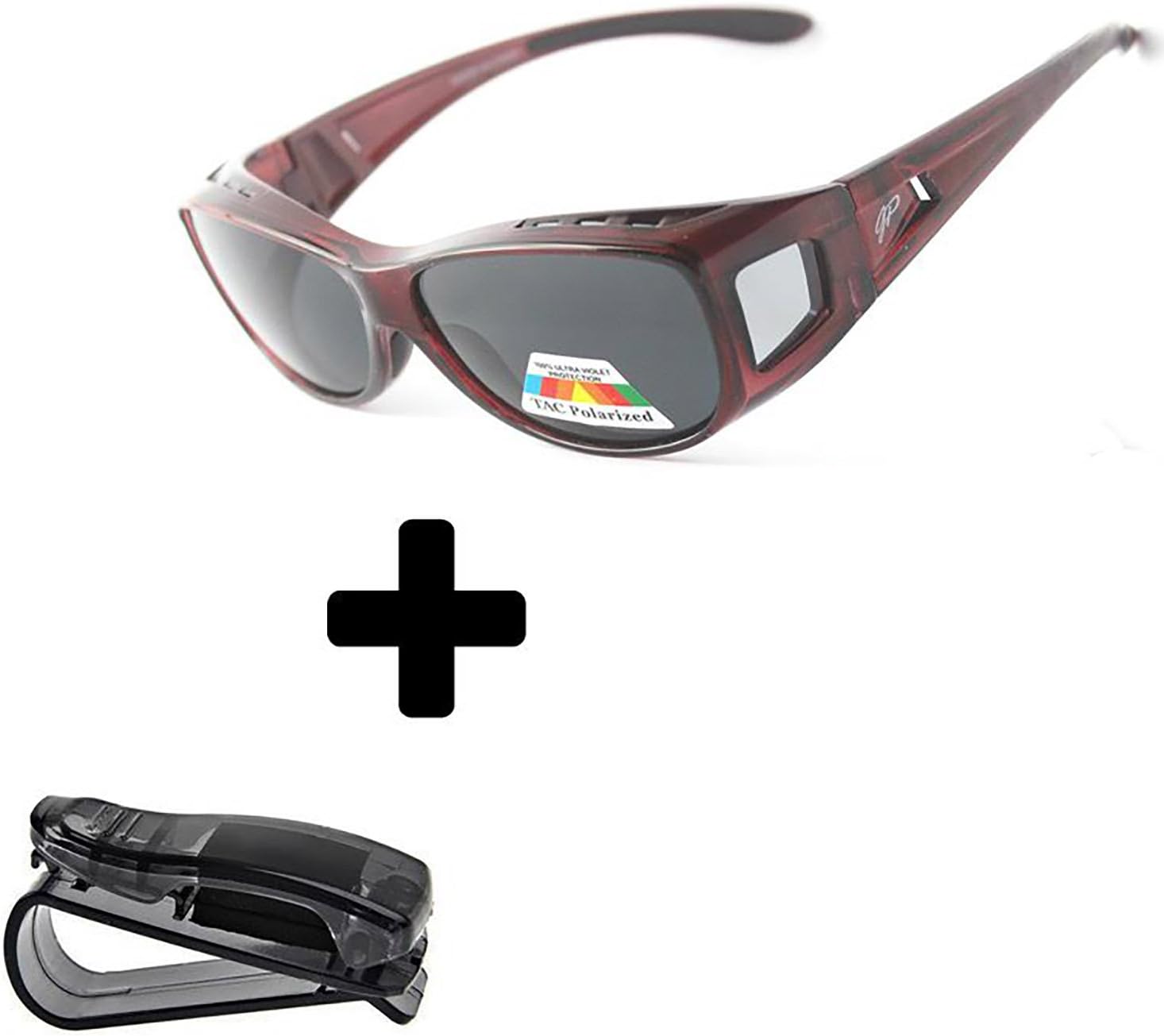 Fit Over Sunglasses Polarized Sunglasses to Wear Over Glasses plus car holder clip