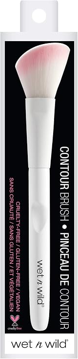 Wet n Wild Contour Brush Synthetic Polymax Fibers Ergonomic Handle Cream Powder view 3