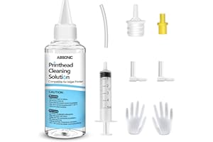 Absonic Printhead Cleaning Kit, Printhead Cleaner Kit for Inkjet Printers Epson Canon Brother HP 8600 8610 WF-7710 ET-2750 27