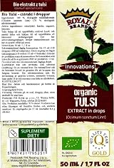 Royal Brand Organic Tulsi Holy Basil Tincture 50ml Glass Drops view 7