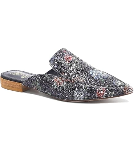 Amazon.com | SOQSOQ Women's Mules with Pearls Pointed Toe Crystal