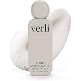 Verli Gentle Daily Cleanser | Hydrating Botanical Face Wash for Sensitive &amp; Dry Skin | Non-Stripping Purifying Skincare for Daily Use | Clean Beauty, 3.38 fl oz