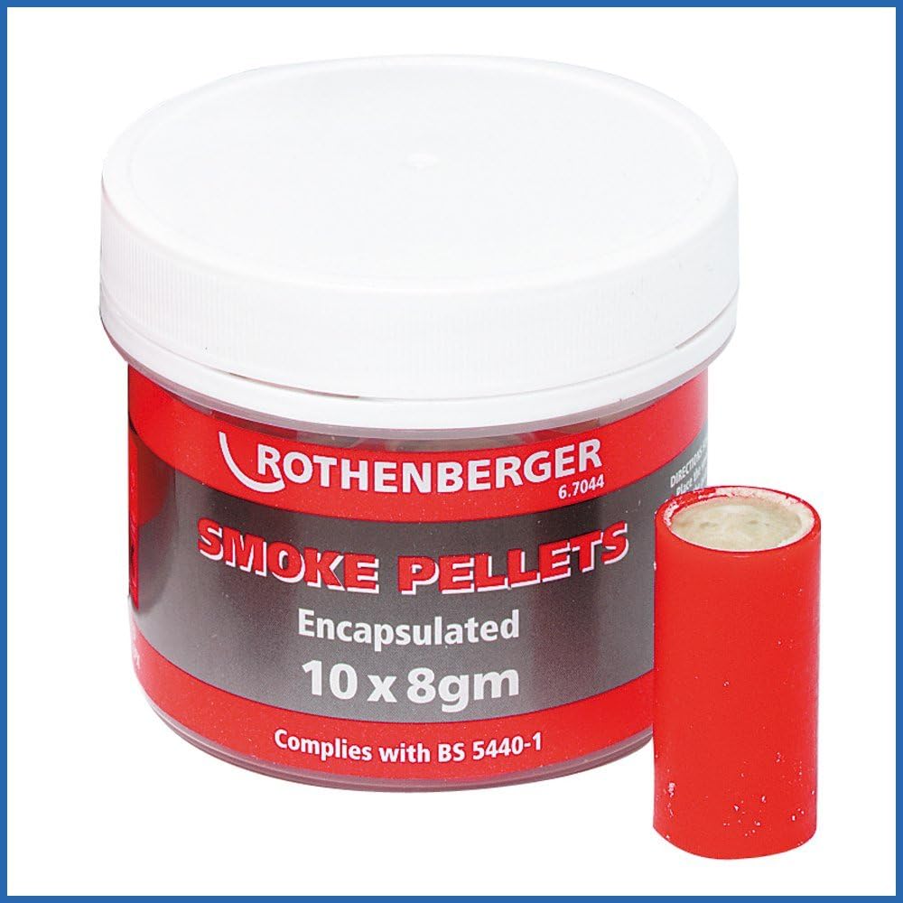 Rothenberger 6.7044 8g Encapsulated Smoke Pellets (Pack of 10), White/Red