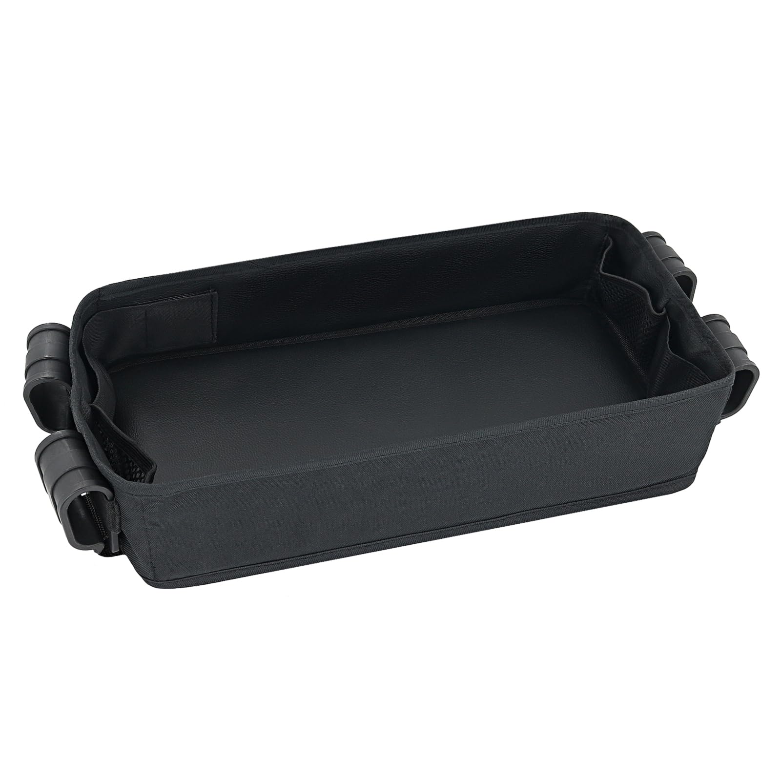 Photo 1 of Bandelt Double Sided Stroller Snacks Tray for Wonderfold Wagon W Series Waterproof Kids Toy Placement Faux Leather Sides for Eating and 2 Kid’s Cup Holder (W2 Series)