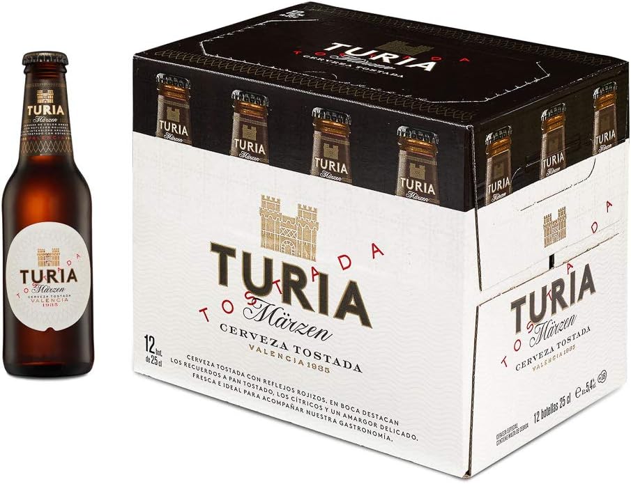 Turia Märzen Cerveza Tostada - Caja de 12 Botellas 25cl: Amazon.es: Alimentación y bebidas
