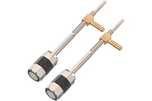 Totority White Copper Violin Bow Screws 2pcs for 4/4 & 3/4 Bow Frog Repair, Durable DIY Replacement Parts, Lightweight & Port