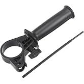uxcell Plastic Adjustable Side Front Auxiliary Hammer Handle for 13A Impact Drill, 41-44mm Clamping Range with Scale Depth Ruler