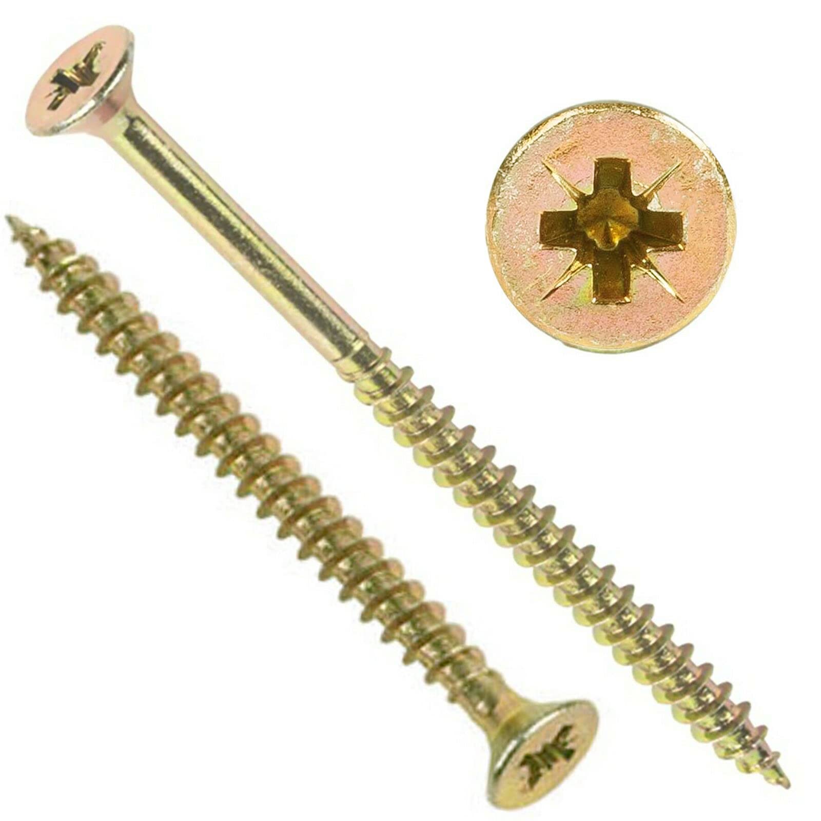 200, 6.0mm x 150mm TIMco Solo Yellow Wood Screws Pozi Countersunk